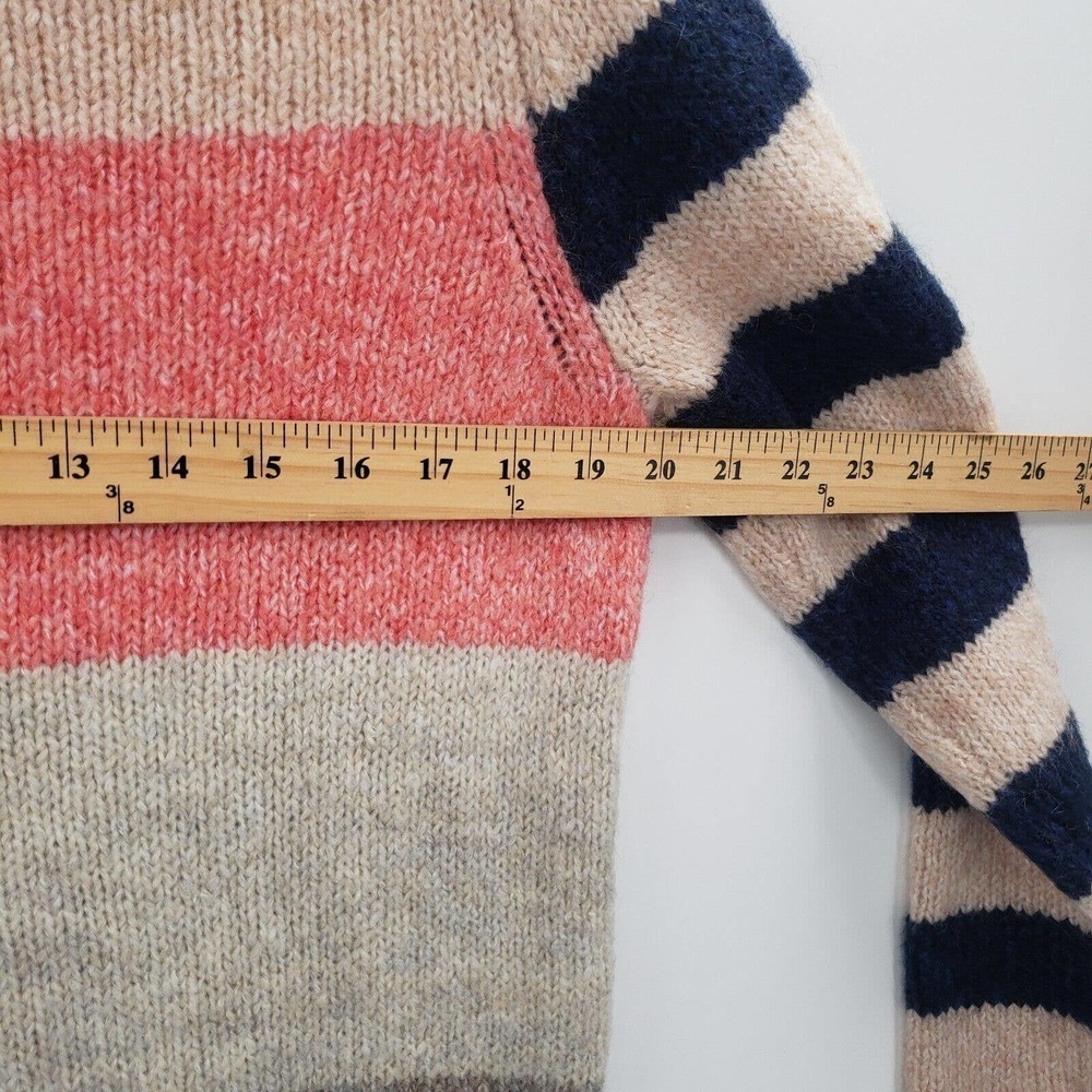 Rebecca Taylor Striped Colorblock Sweater Womens Size Small Wool Blend - Picture 8 of 12
